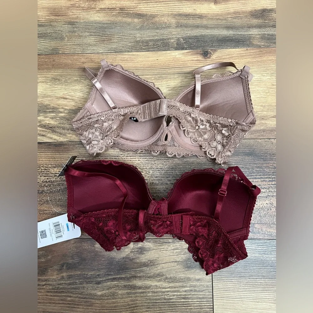 Rene Rofe 2 bras size 36c floral lace Demi push up - Picture 4 of 4
